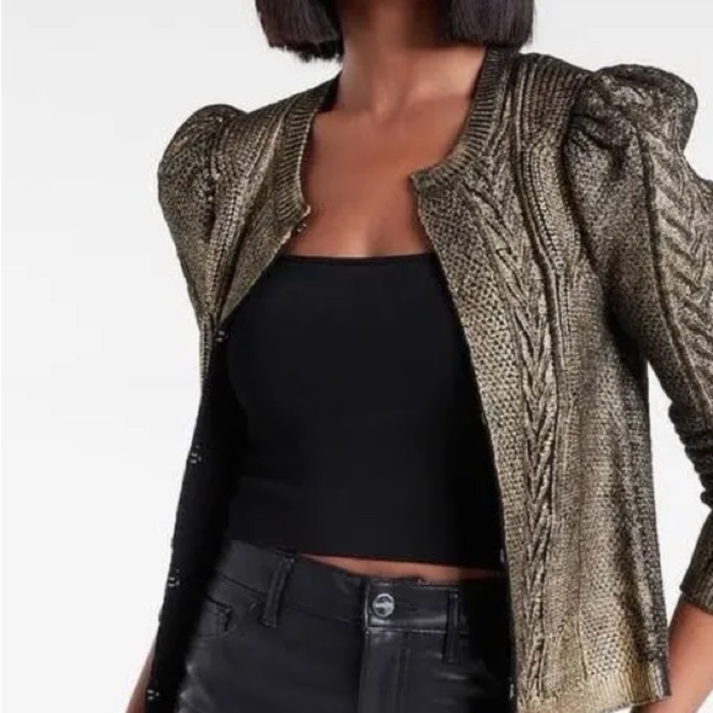 Express metallic coated knit sweater sz. XL